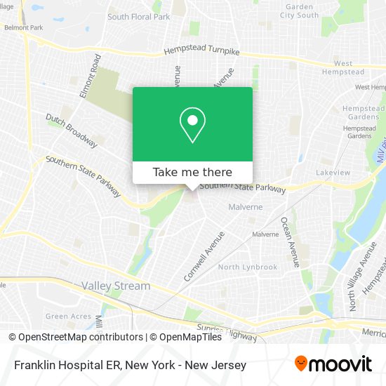 Mapa de Franklin Hospital ER