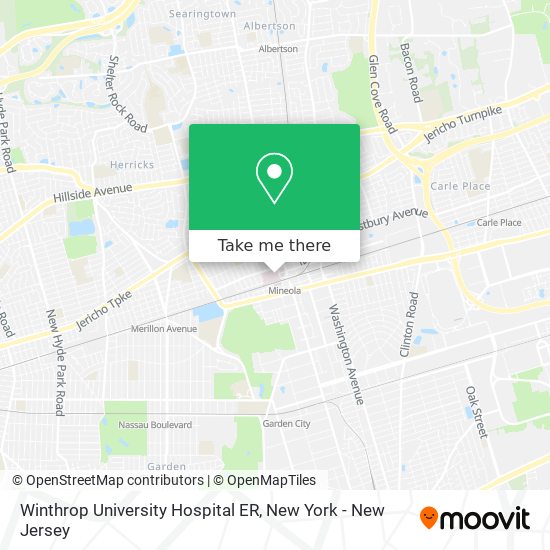 Winthrop University Hospital ER map