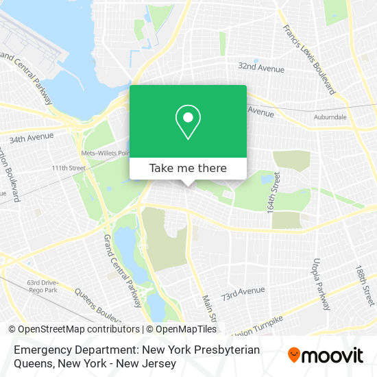 Mapa de Emergency Department: New York Presbyterian Queens