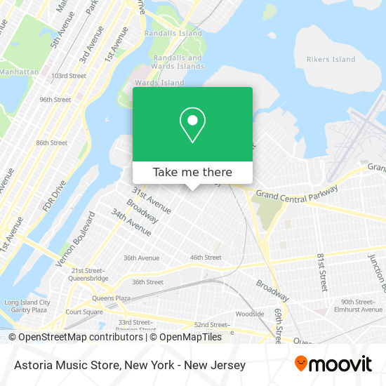 Astoria Music Store map