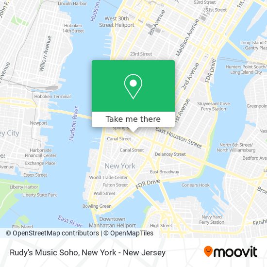 Mapa de Rudy's Music Soho