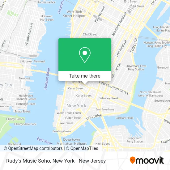 Rudy's Music Soho map