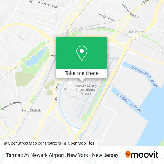 Tarmac At Newark Airport map