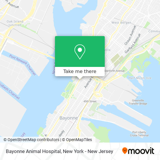 Mapa de Bayonne Animal Hospital