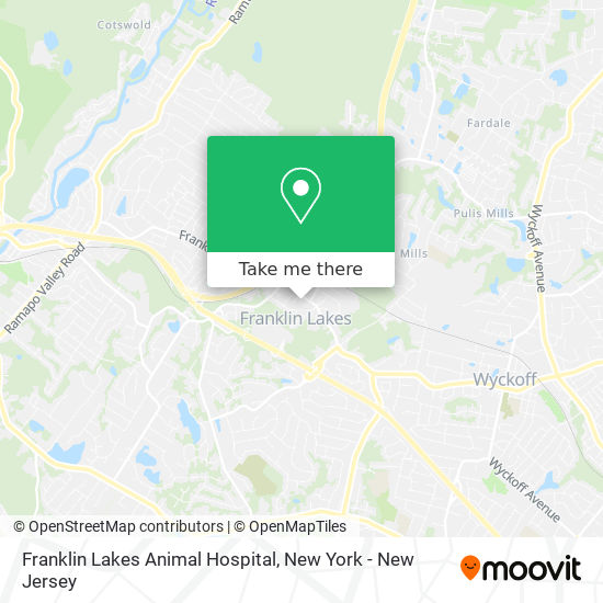 Franklin Lakes Animal Hospital map