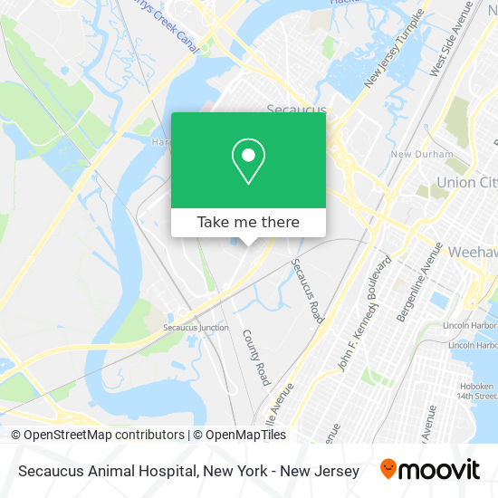 Mapa de Secaucus Animal Hospital