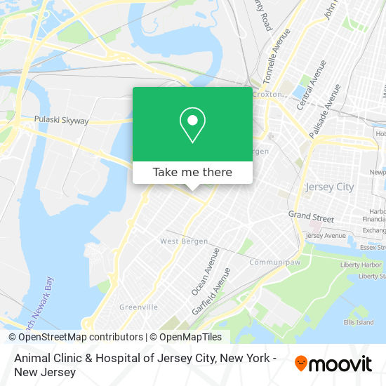 Mapa de Animal Clinic & Hospital of Jersey City