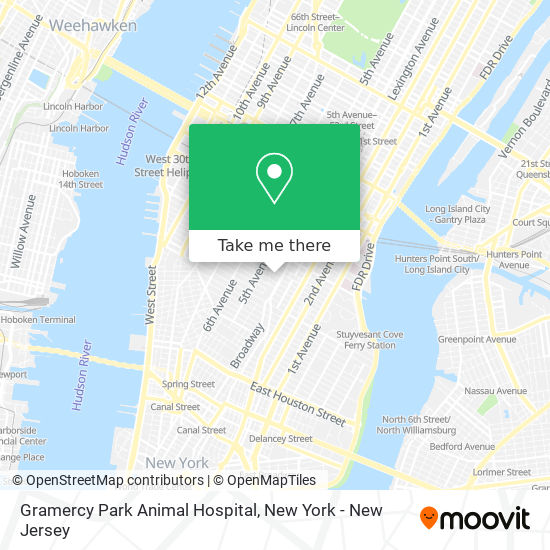 Gramercy Park Animal Hospital map