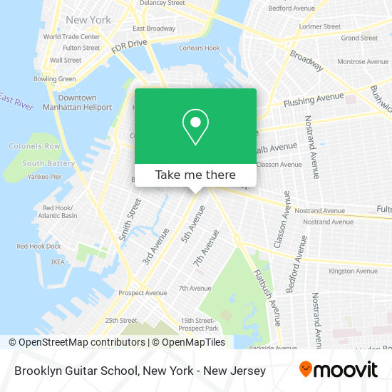 Brooklyn Guitar School map