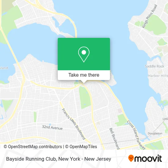 Bayside Running Club map