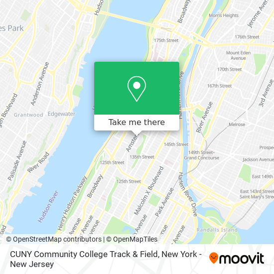 Mapa de CUNY Community College Track & Field