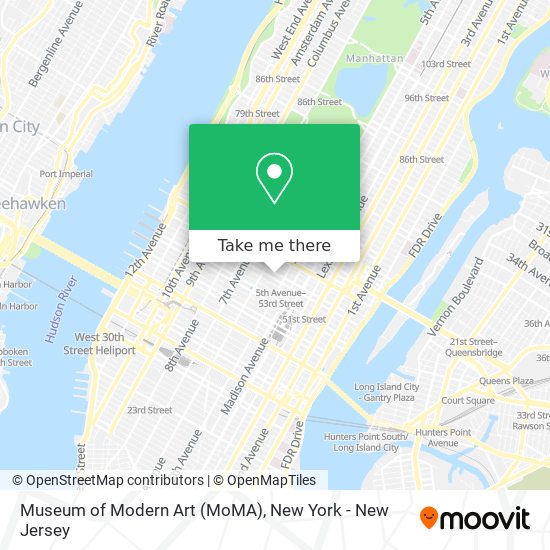 Næb Gæsterne dialekt How to get to Museum of Modern Art (MoMA) in Manhattan by Subway, Bus or  Train?