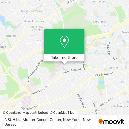 Mapa de NSUH LIJ Monter Cancer Center