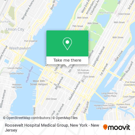 Mapa de Roosevelt Hospital Medical Group