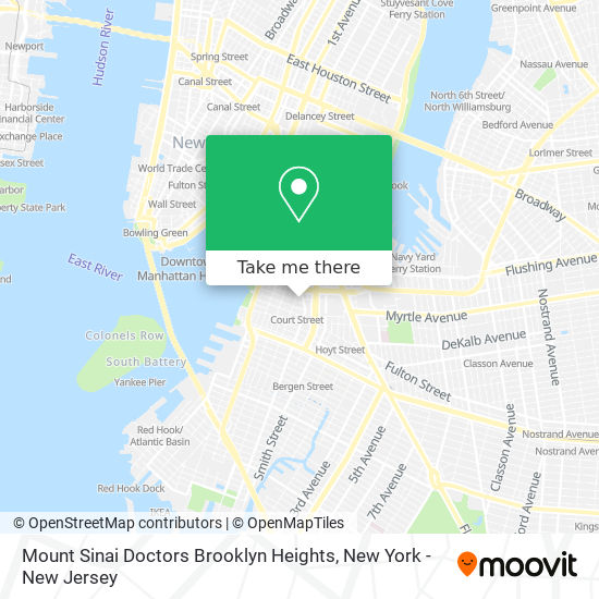 Mount Sinai Doctors Brooklyn Heights map