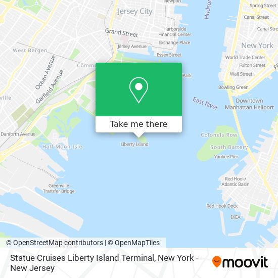 Statue Cruises Liberty Island Terminal map