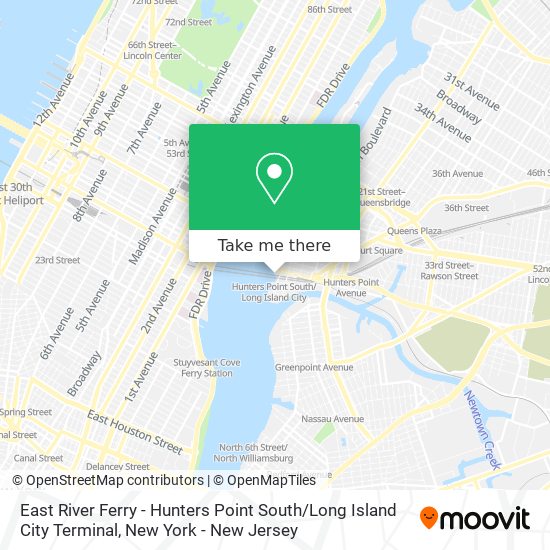 East River Ferry - Hunters Point South / Long Island City Terminal map