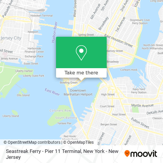 Seastreak Ferry - Pier 11 Terminal map