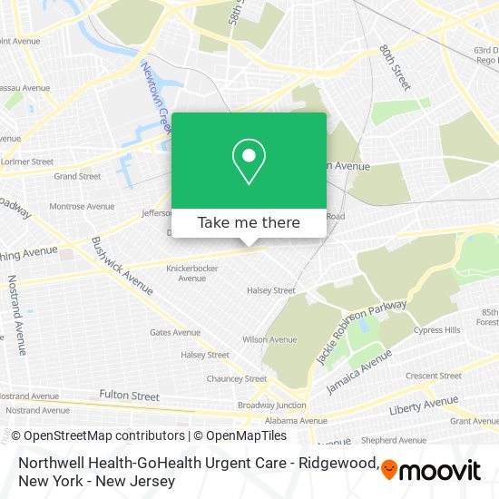 Northwell Health-GoHealth Urgent Care - Ridgewood map