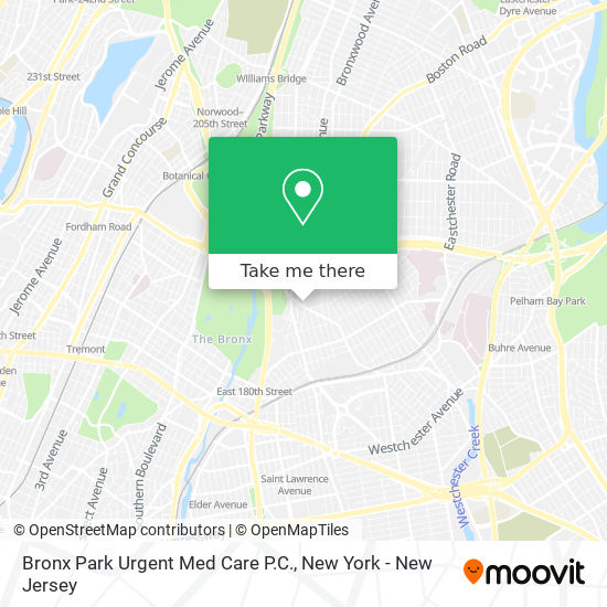 Mapa de Bronx Park Urgent Med Care P.C.