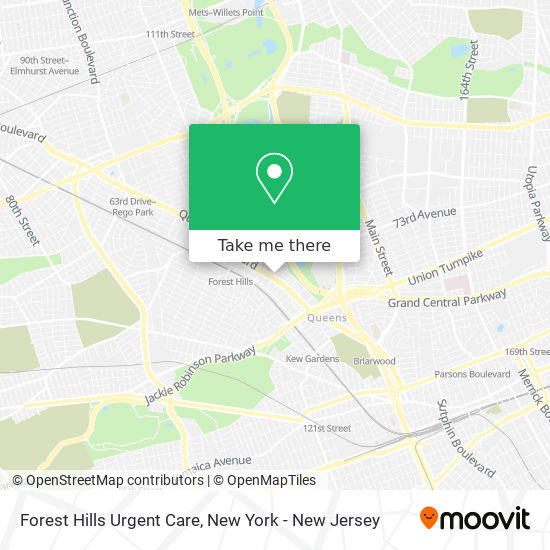 Forest Hills Urgent Care map