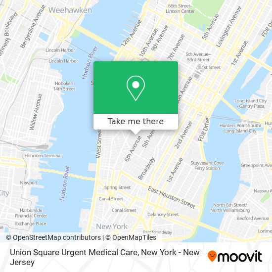 Mapa de Union Square Urgent Medical Care