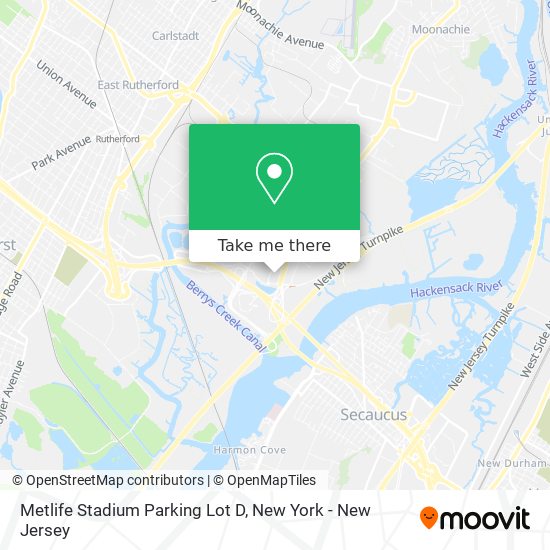 Mapa de Metlife Stadium Parking Lot D