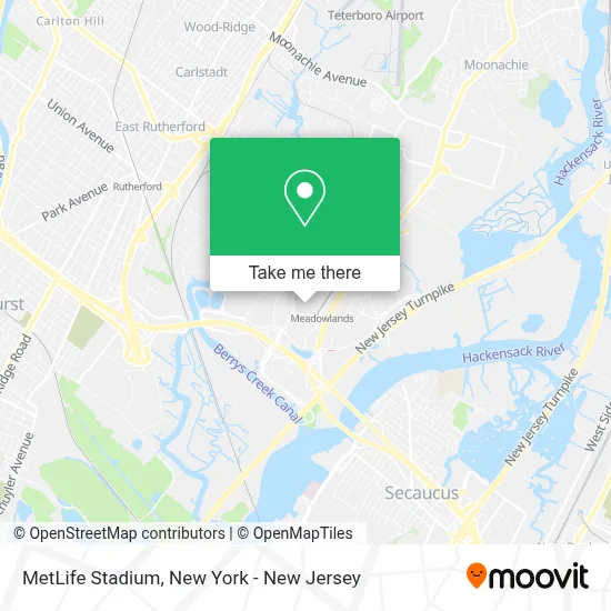 MetLife Stadium map