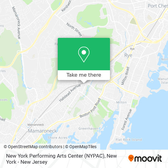 Mapa de New York Performing Arts Center (NYPAC)