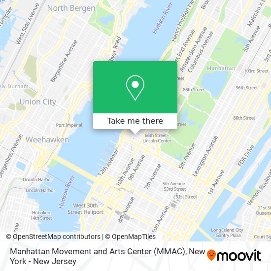 Mapa de Manhattan Movement and Arts Center (MMAC)