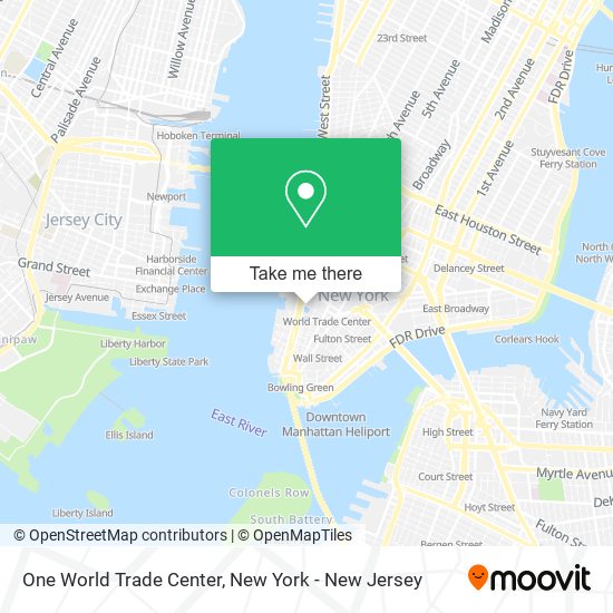 One World Trade Center map