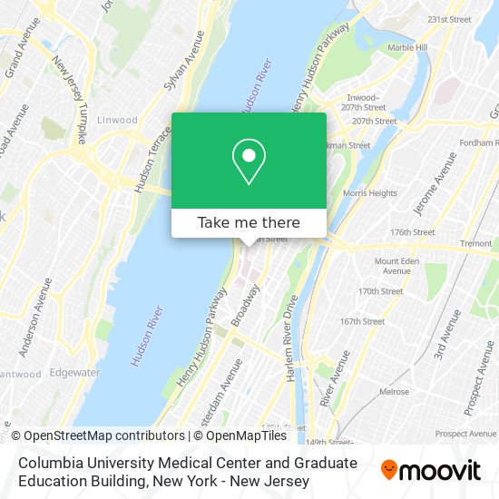 Columbia University Medical Center and Graduate Education Building map