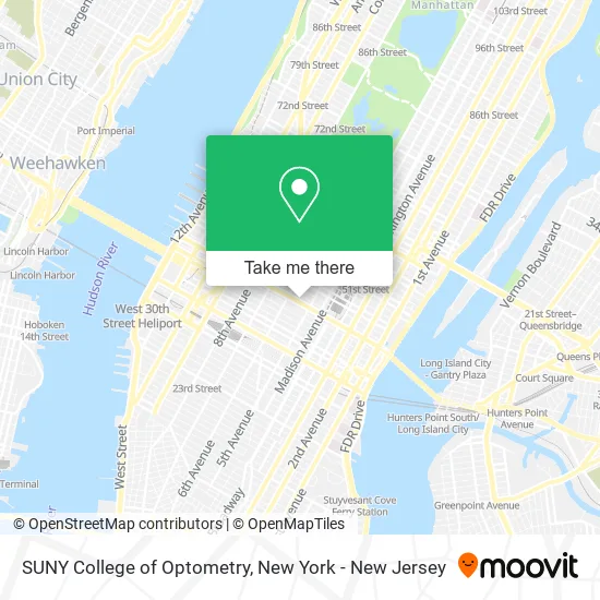 SUNY College of Optometry map