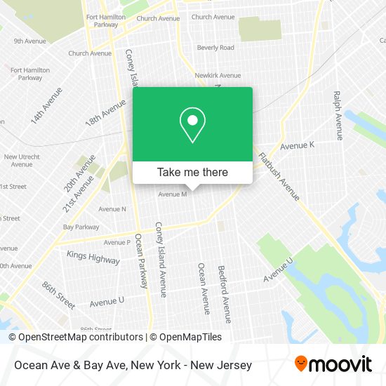 Mapa de Ocean Ave & Bay Ave