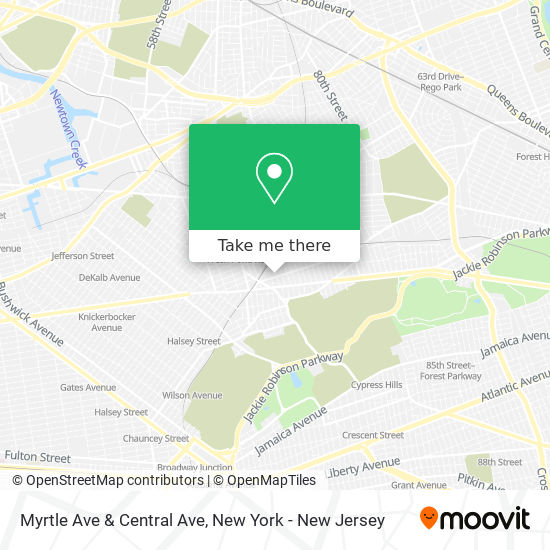 Myrtle Ave & Central Ave map