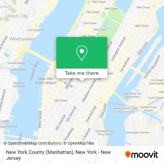 Mapa de New York County (Manhattan)