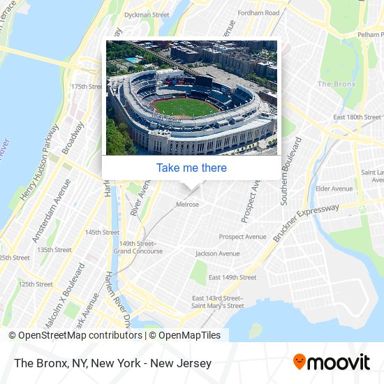 Mapa de The Bronx, NY