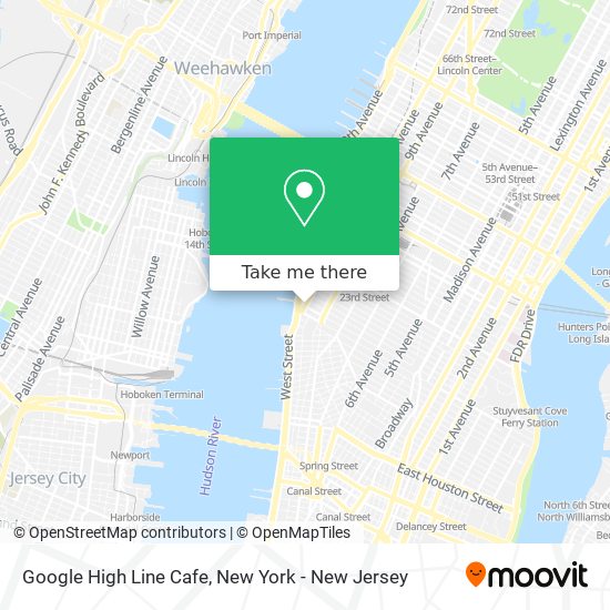 Google High Line Cafe map
