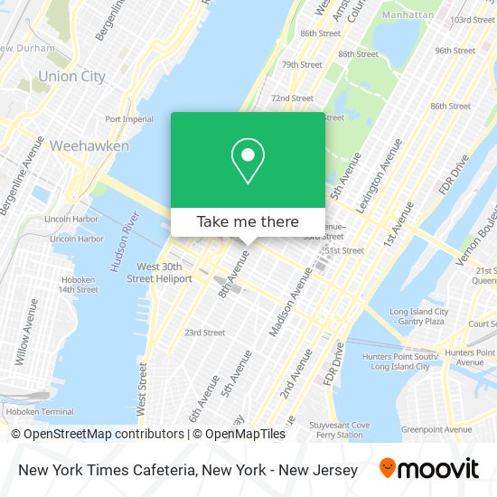 Mapa de New York Times Cafeteria