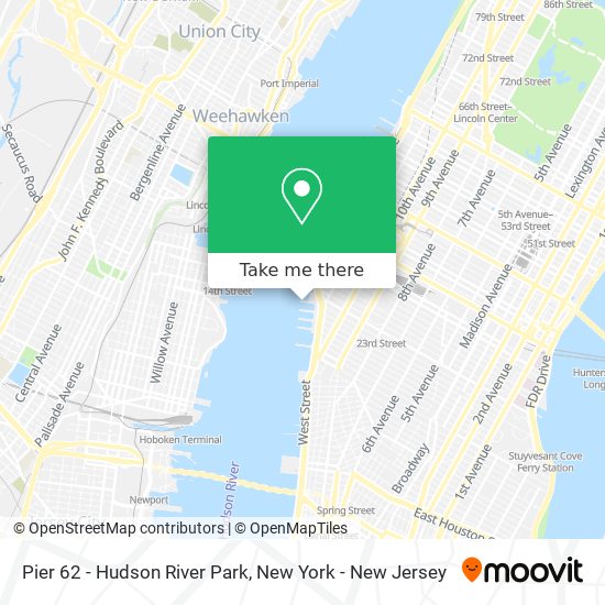 Pier 62 - Hudson River Park map