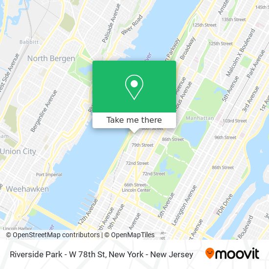 Mapa de Riverside Park - W 78th St