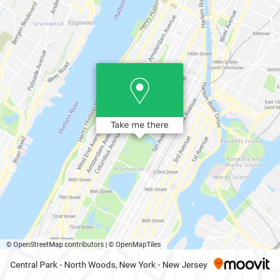 Mapa de Central Park - North Woods