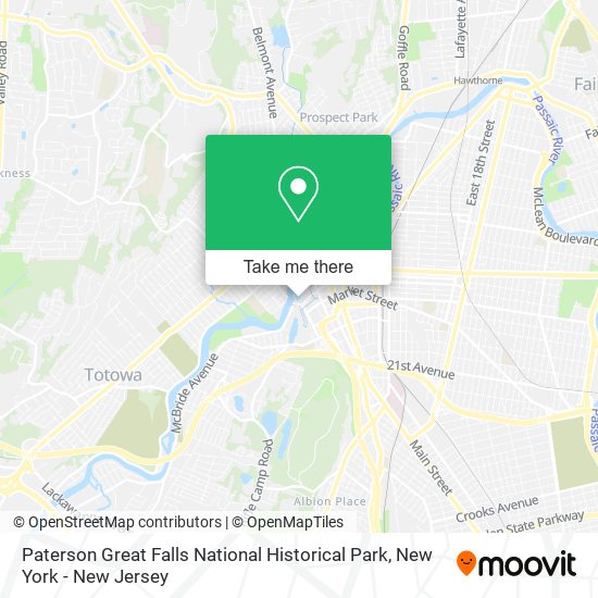 Paterson Great Falls National Historical Park map