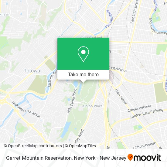 Mapa de Garret Mountain Reservation