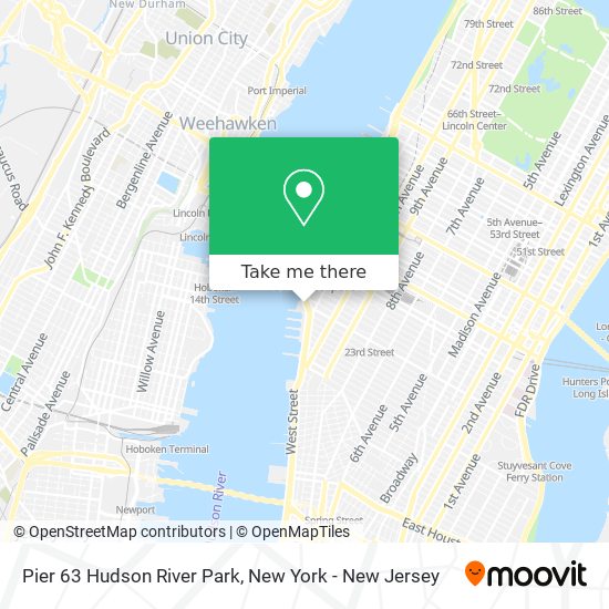 Mapa de Pier 63 Hudson River Park