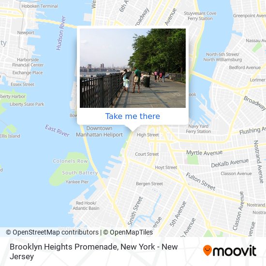 Brooklyn Heights Promenade map