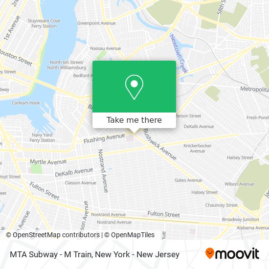MTA Subway - M Train map