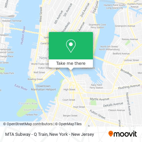 MTA Subway - Q Train map