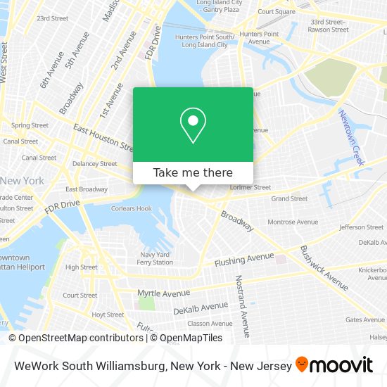 Mapa de WeWork South Williamsburg