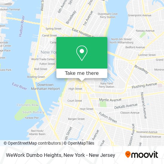 Mapa de WeWork Dumbo Heights